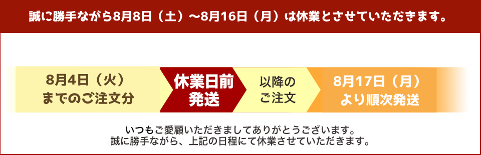 夏季休業